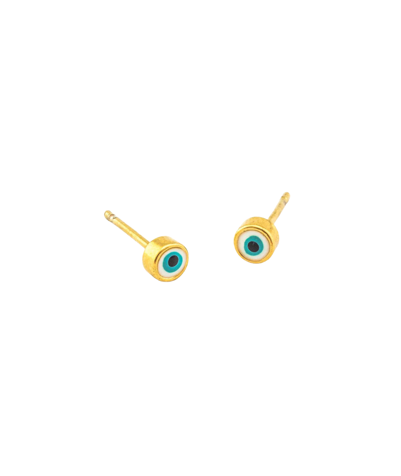 TAI Enamel Round Eye Studs Jewelry - Trend TAI Gold