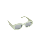 Round Squared Sunnies Accessories Frankie's Exclusives Green With Silver