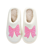 Cadie Cozy Bow Slippers Accessories iScream White Y/S (1-3)