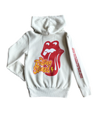 Rowdy Sprout Girls Rolling Stones Tongue Hoodie Bone Girls Casual Tops Rowdy Sprout