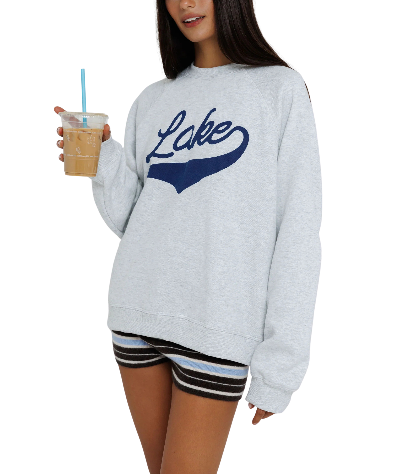 Sunny Somewhere Women Lake Crew Sweatshirt Womens Casual Tops Sunny Somewhere