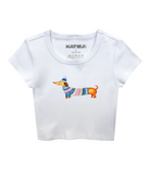 Katie J NYC Girls Dachshund Tee Girls Casual Tops Katie J NYC