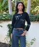 FBZ Girls Bowie Black Bow Sweater