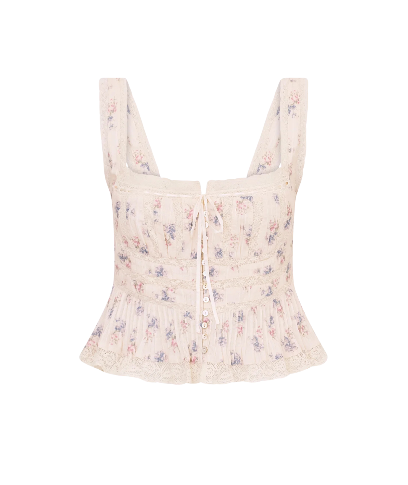 Love Shack Fancy Women Kaelin Top Antique Vanilla