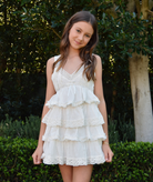 Katie J NYC Girls Ilyana Dress Girls Casual Dresses Katie J NYC White Y/S (7/8)