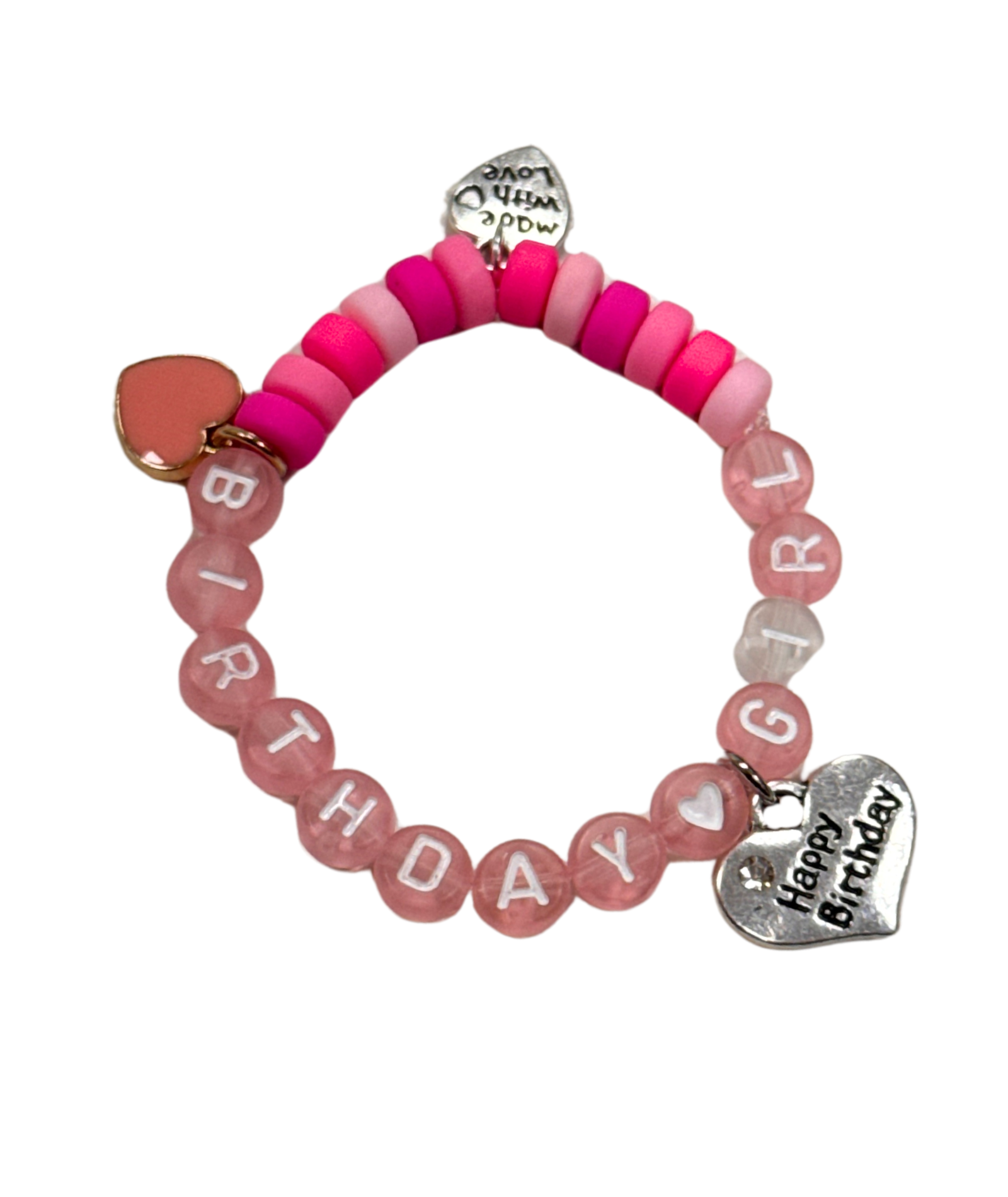 Arm Candy Happy Birthday Charm Bracelet Jewelry - Young Cori's Arm Candy Pink
