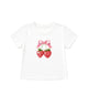 Katie J NYC Girls Strawberry Bow Boxy Baby Tee