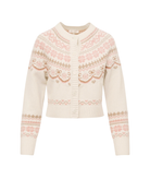 Love Shack Fancy Women Shantae Cardigan Pink Champagne Womens Casual Tops Love Shack Fancy