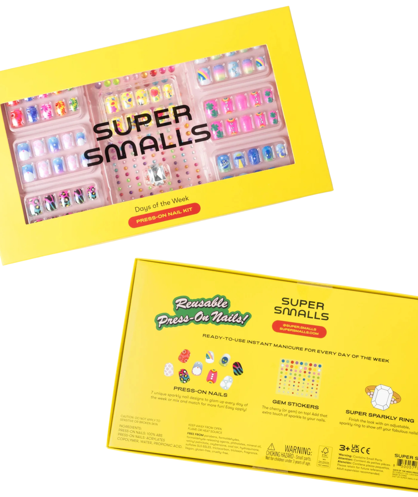 Super Smalls Days of the Week Heartfelt Press on Nail Kit Accessories Super Smalls Multi