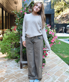 Motel Rocks Women Roomy Extra Wide Low Rise Jeans Dark Sand Womens Denim Motel Rocks