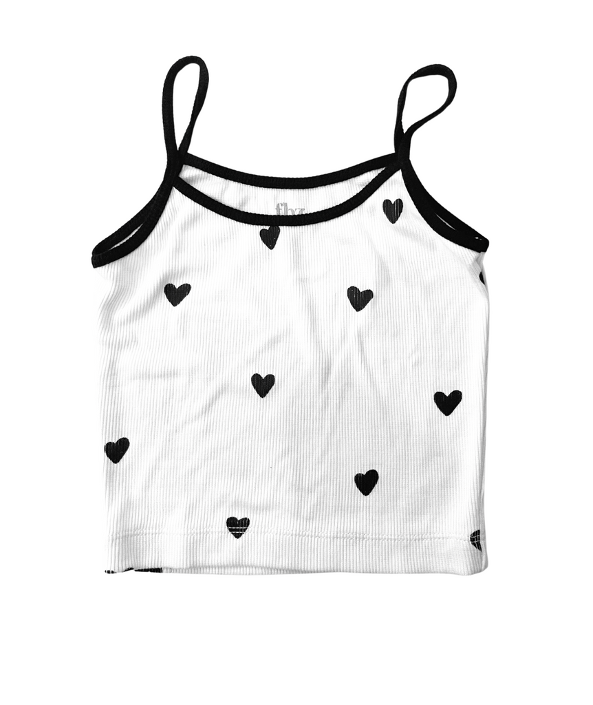 FBZ Girls Cece All Over Heart Ballet Tank Girls Casual Tops FBZ Flowers By Zoe