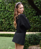 Theme Girls Dani Black Silver Heart Skort Girls Casual Bottoms Theme-NYC