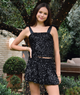 FBZ Girls Marlin Sequin Ribbon Top Distressed/seasonal girls FBZ Flowers By Zoe Black Y/S (7/8)