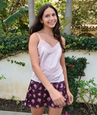 Theme Girls Margot Mauve Lace Satin Cami Girls Casual Tops Theme-NYC Pink Y/S (7/8)
