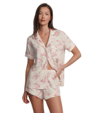 Eberjey Women Gisele Relaxed Shorts Pink Rose Garden Cameo Accessories Eberjey