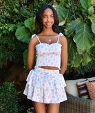 Theme Girls Willow Romantic Rose Satin Skort Girls Casual Bottoms Theme-NYC