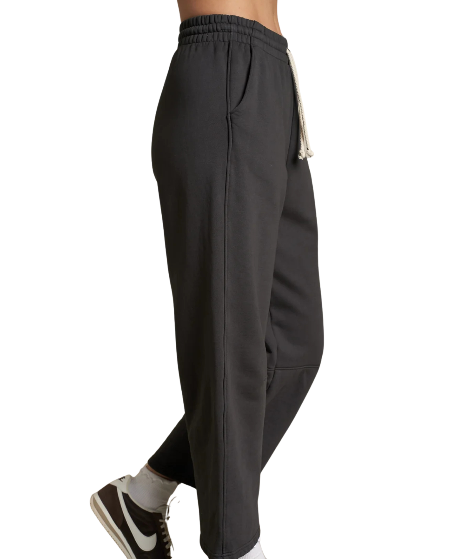 Perfect White Tee Women Fallon Fleece Barrel Pants Womens Casual Bottoms Perfect White Tee