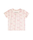 Katie J NYC Girls Livi Tee Rose Floral Stripe Girls Casual Tops Katie J NYC Floral Y/S (7/8)