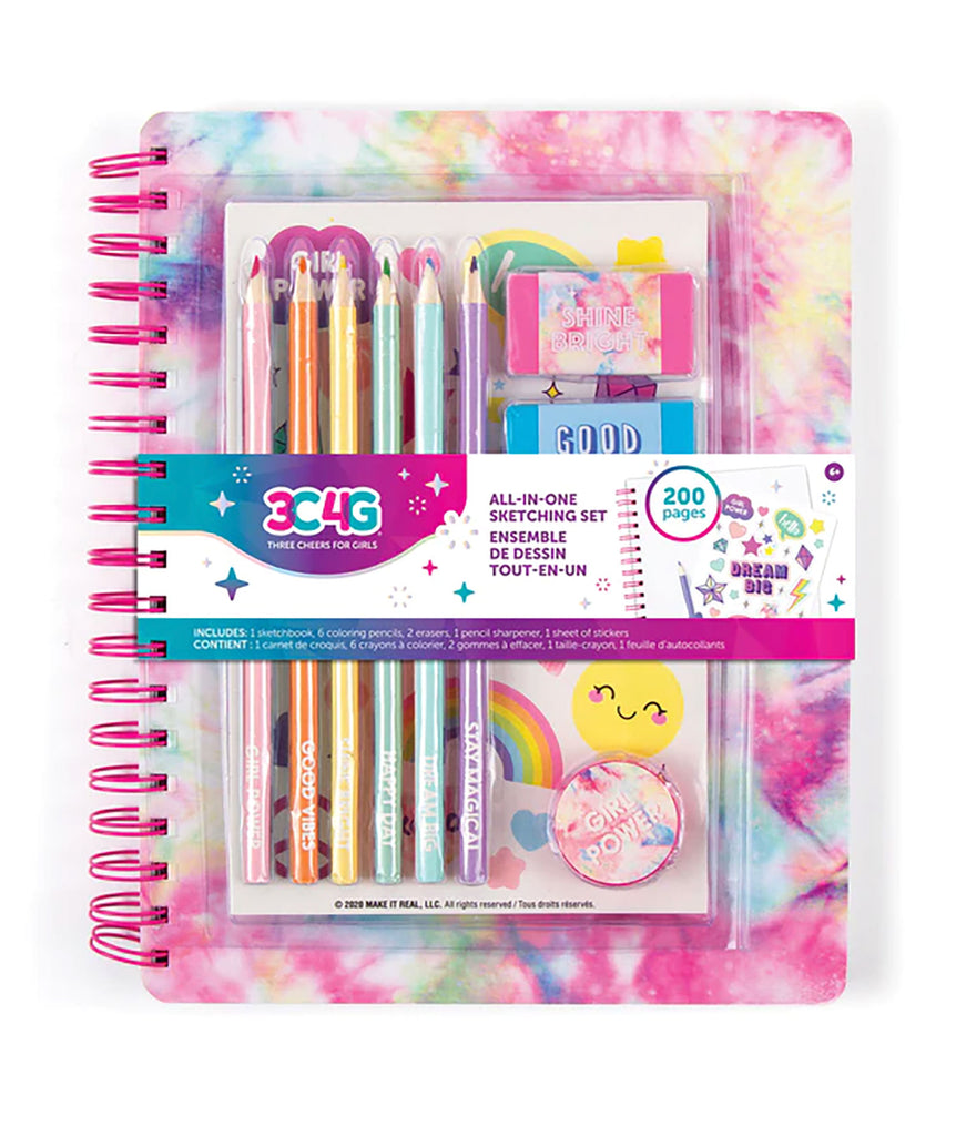 All-in-One Sketch Set Pastel Tie Dye Accessories Make it Real   