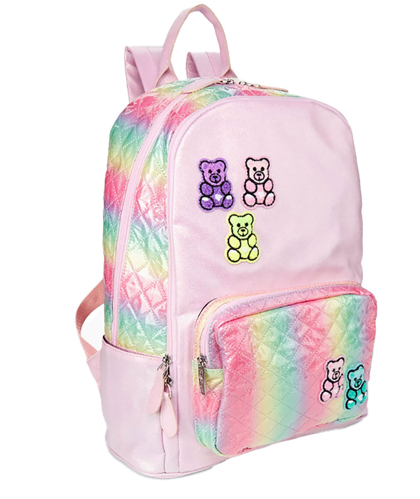 Bari Lynn Backpack Galaxy Shimmer Gummy Bear Patch Light Pink Accessories Bari Lynn   