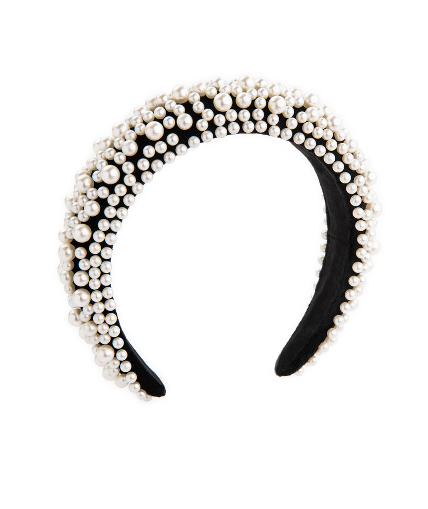 Bari Lynn Headband Full Pearl Accessories Bari Lynn   