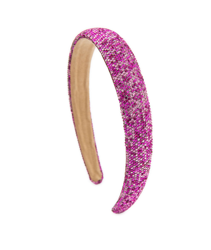 Bari Lynn Headband Fully Crystallized Multi Pink Accessories Bari Lynn   