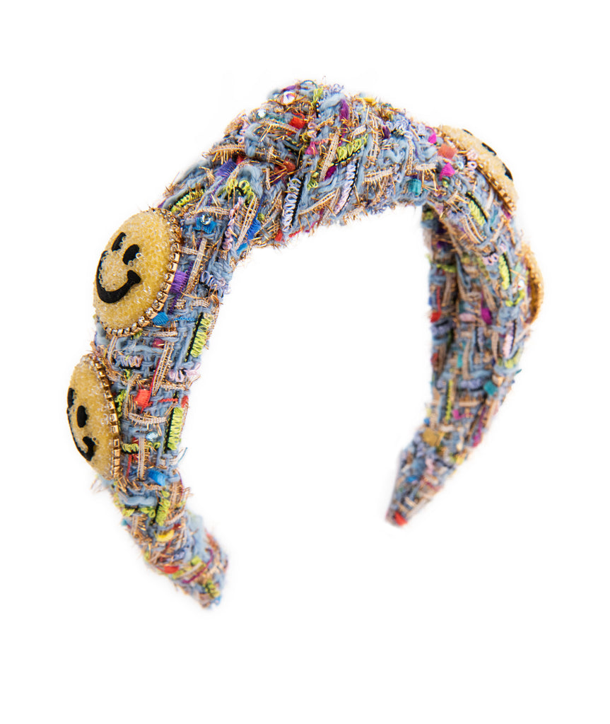 Bari Lynn Knot Headband Crystallized Tweed Smiley Accessories Bari Lynn   