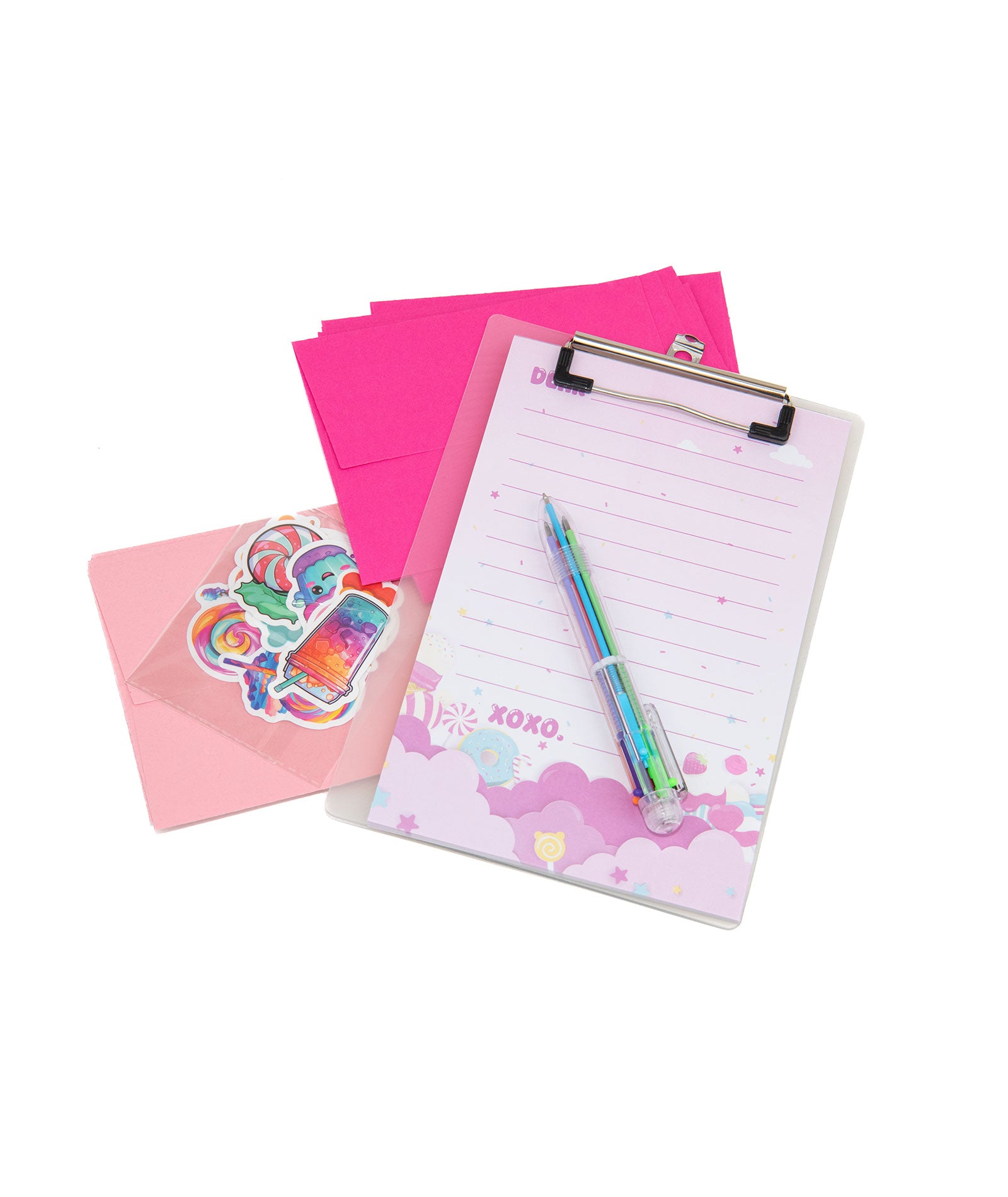 Bari Lynn Stationery With Clipboard and Stickers Sweet Treats