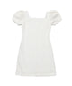 By Debra Girls Juliet Square Neck Puff Sleeve Dress Ivory Boucle
