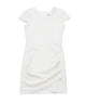 By Debra Girls Sadie Cap Sleeve Ruched Dress Ivory Boucle