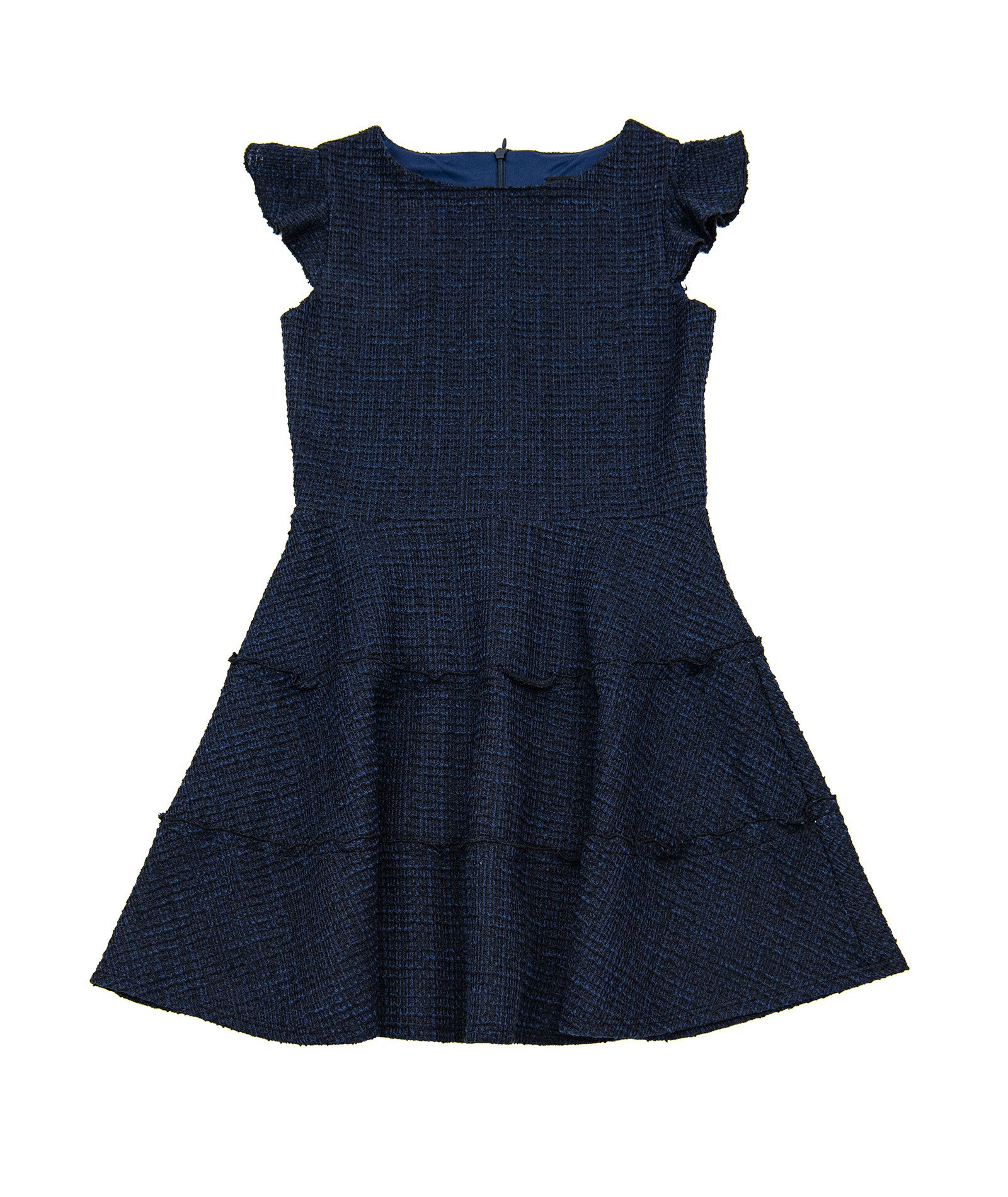 By Debra Girls Sara 3 Tier Dress Navy Boucle