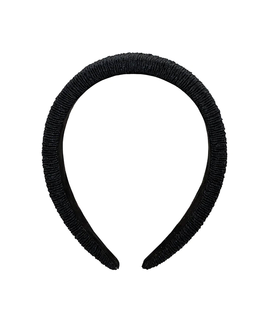 Emi Jay Halo Headband in Black Ruffle Distressed/seasonal accessories Emi Jay   