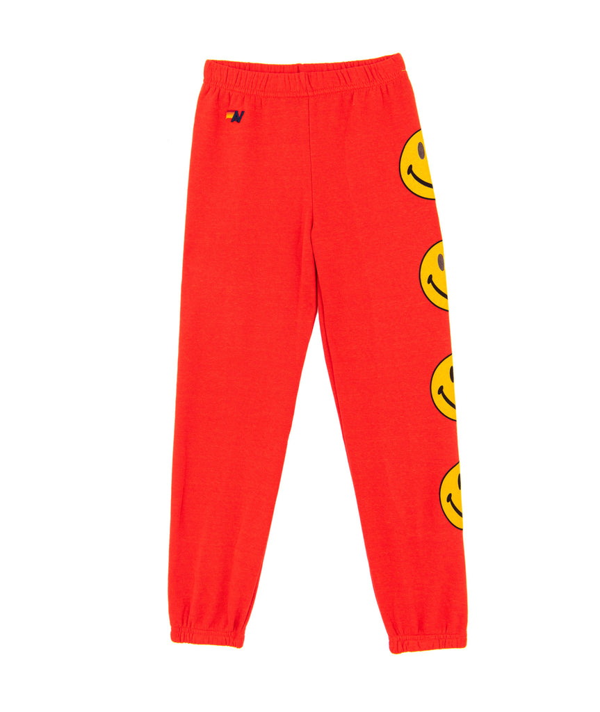 Aviator Nation Kids Smiley 2 Sweatpants Girls Casual Bottoms Aviator Nation Red Y/4 