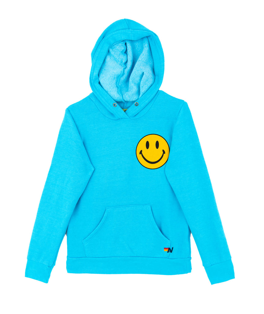 Aviator Nation Kids Smiley 2 Pullover Hoodie Girls Casual Tops Aviator Nation Blue Y/4 