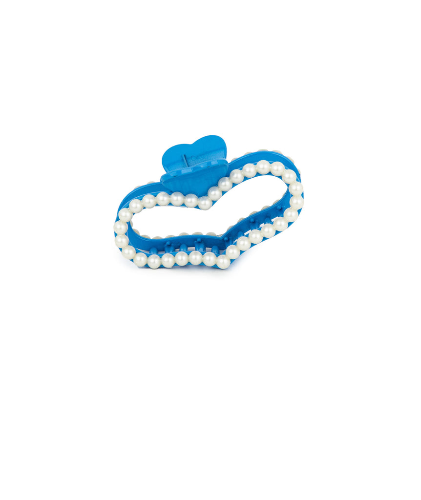 Pearl Heart Claw Hair Clips Accessories Frankie's Exclusives Blue  
