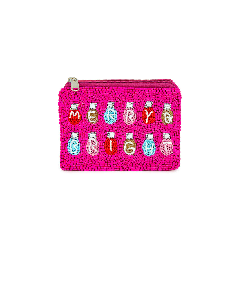 Merry and Bright Beaded Pouch Accessories Frankie's Exclusives   