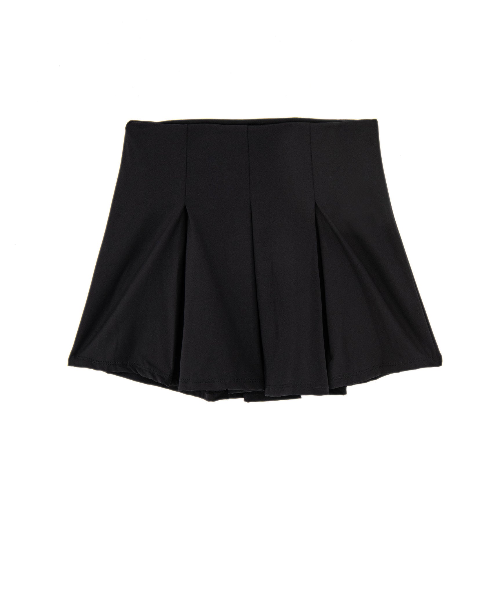 FBZ Girls Black Poly Lycra Pleated Skirt | Frankie's on the Park