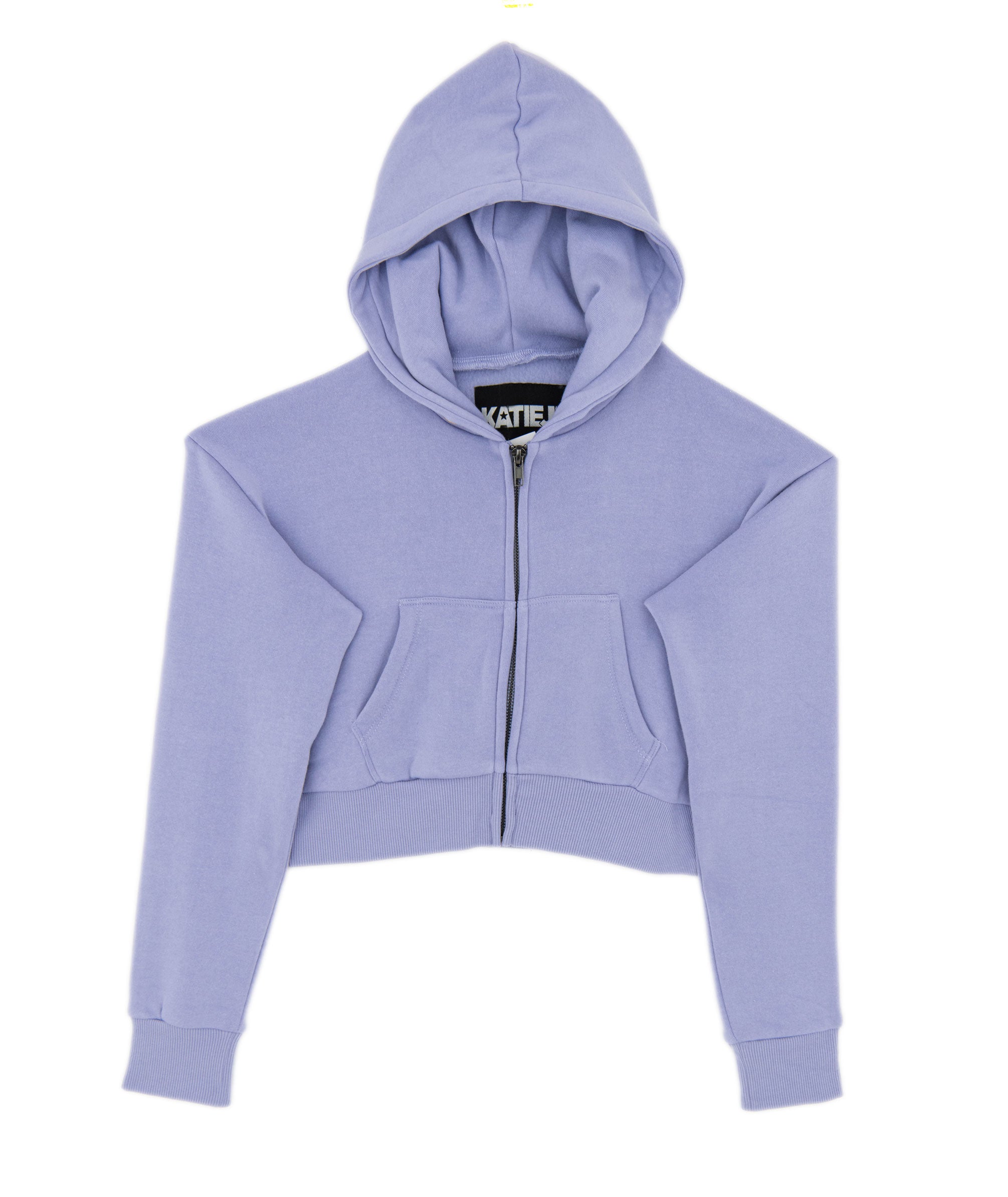 Katie J NYC Girls Dylan Crop Zip Hoodie Girls Casual Tops Katie J NYC Lilac Y/S (7/8) 