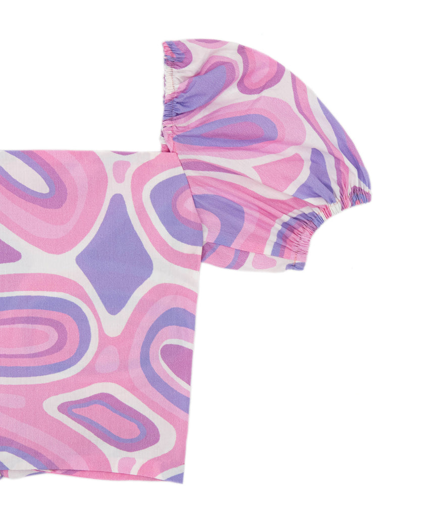 Theme Girls Noa Top Purple Pink Abstract Girls Casual Tops Theme-NYC   