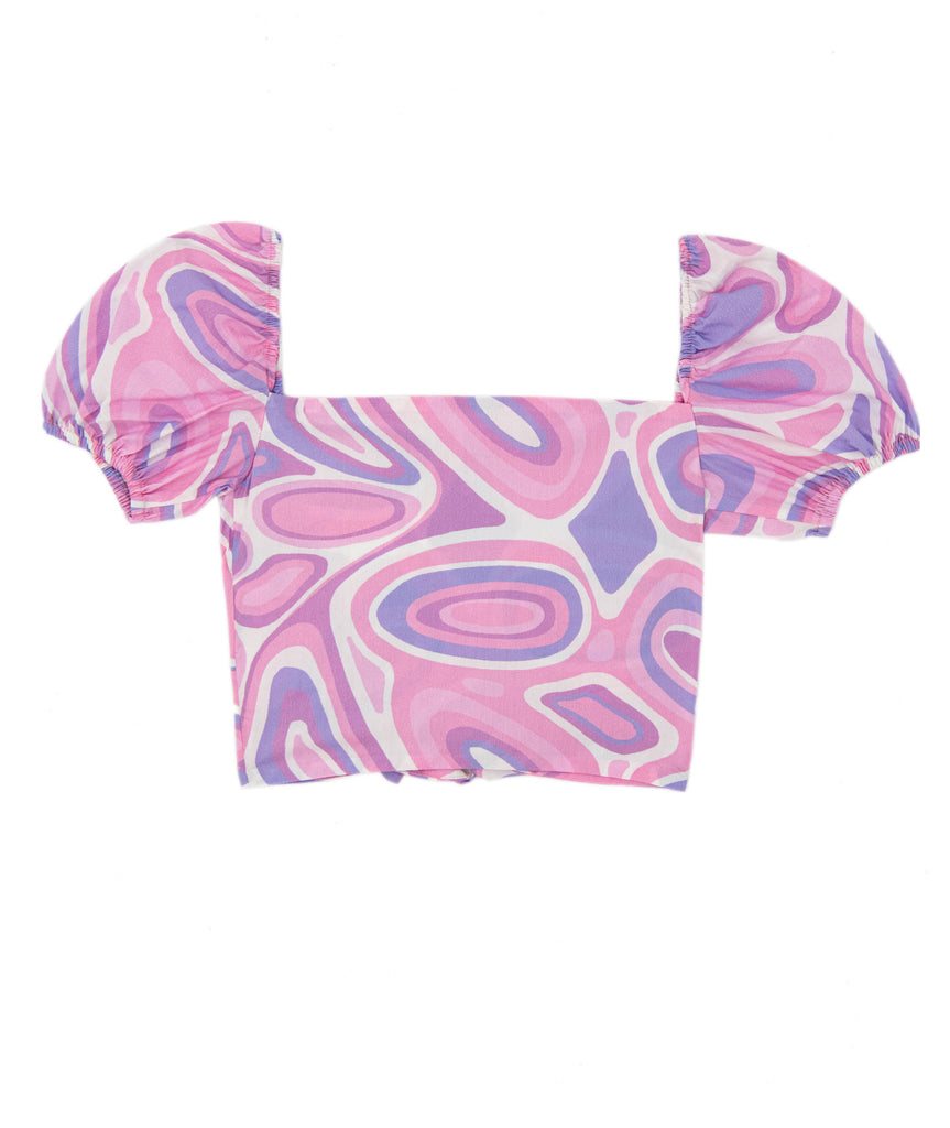 Theme Girls Noa Top Purple Pink Abstract Girls Casual Tops Theme-NYC   