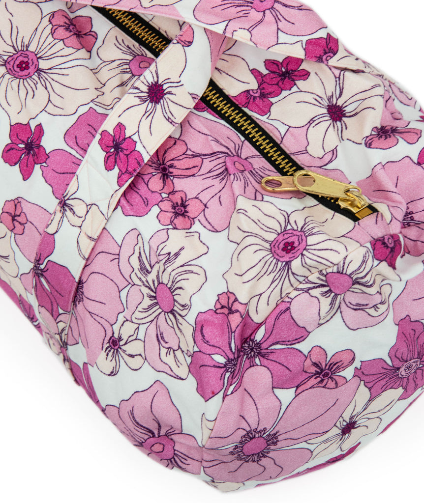 Theme Girls Duffle White 70's Floral Accessories Theme-NYC   