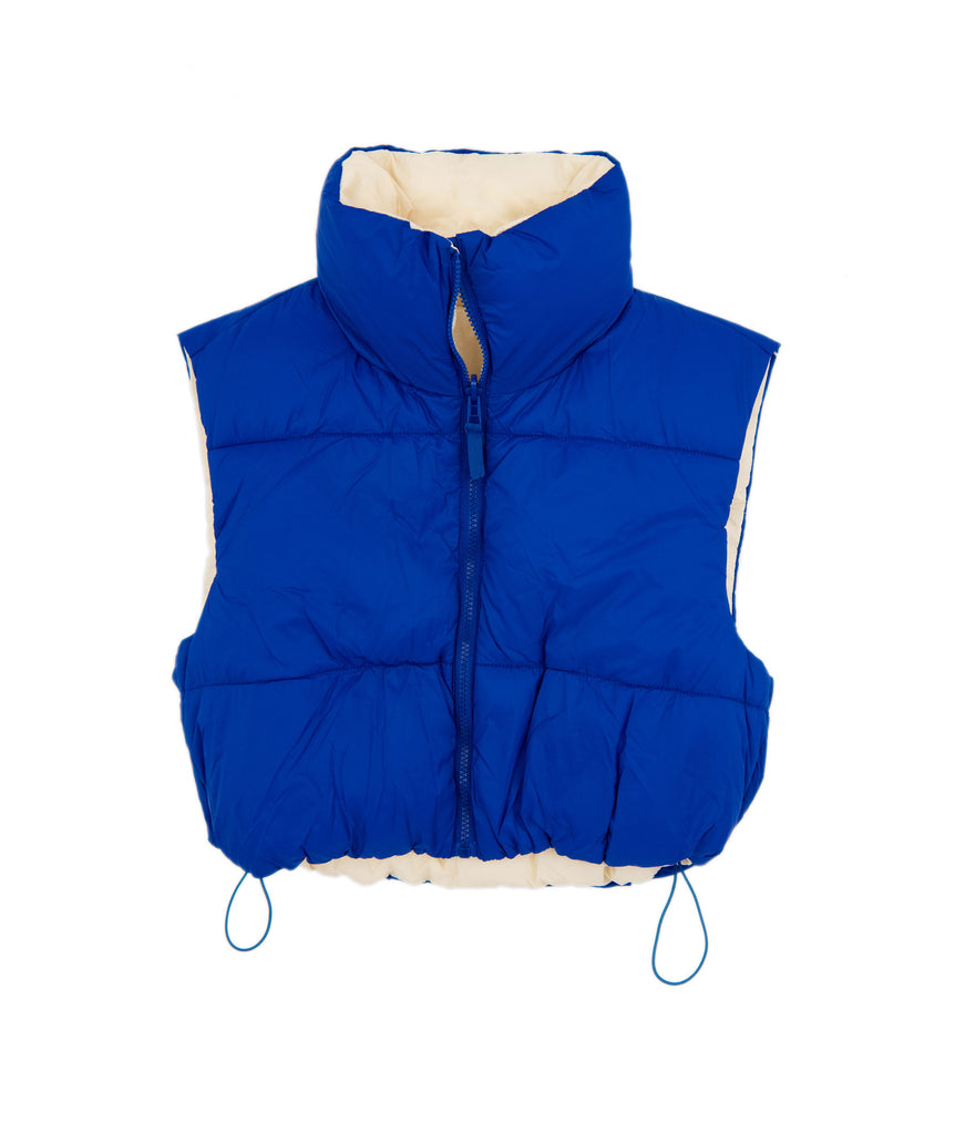 8apart Women Melodie Reversible Puffer Vest Womens Casual Tops 8apart Blue Juniors/Women S