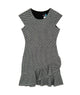 By Debra Girls Kate Black/White Slanted Ruffle Dress Girls Special Dresses By Debra Black/White Y/XS (6X)