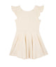 By Debra Girls Nadine Ivory Boucle Flutter Sleeve Fit and Flare Dress Girls Special Dresses By Debra Ivory Y/XS (6X)
