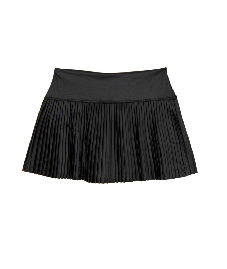 FBZ Girls Black Pleated Pleather Skirt Distressed/seasonal girls FBZ Flowers By Zoe   