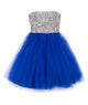 Jovani Juniors Ulla Crystal Tulle Dress Royal Blue Girls Special Dresses Jovani Blue Juniors/Women 00