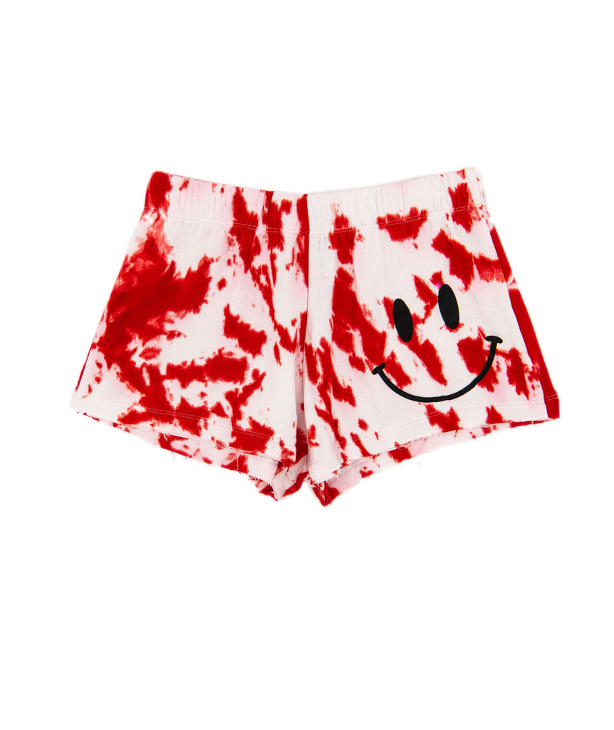 FBZ Girls Tie Dye Smiley Shorts Distressed/seasonal girls FBZ Flowers By Zoe Red Y/XS (6X) 