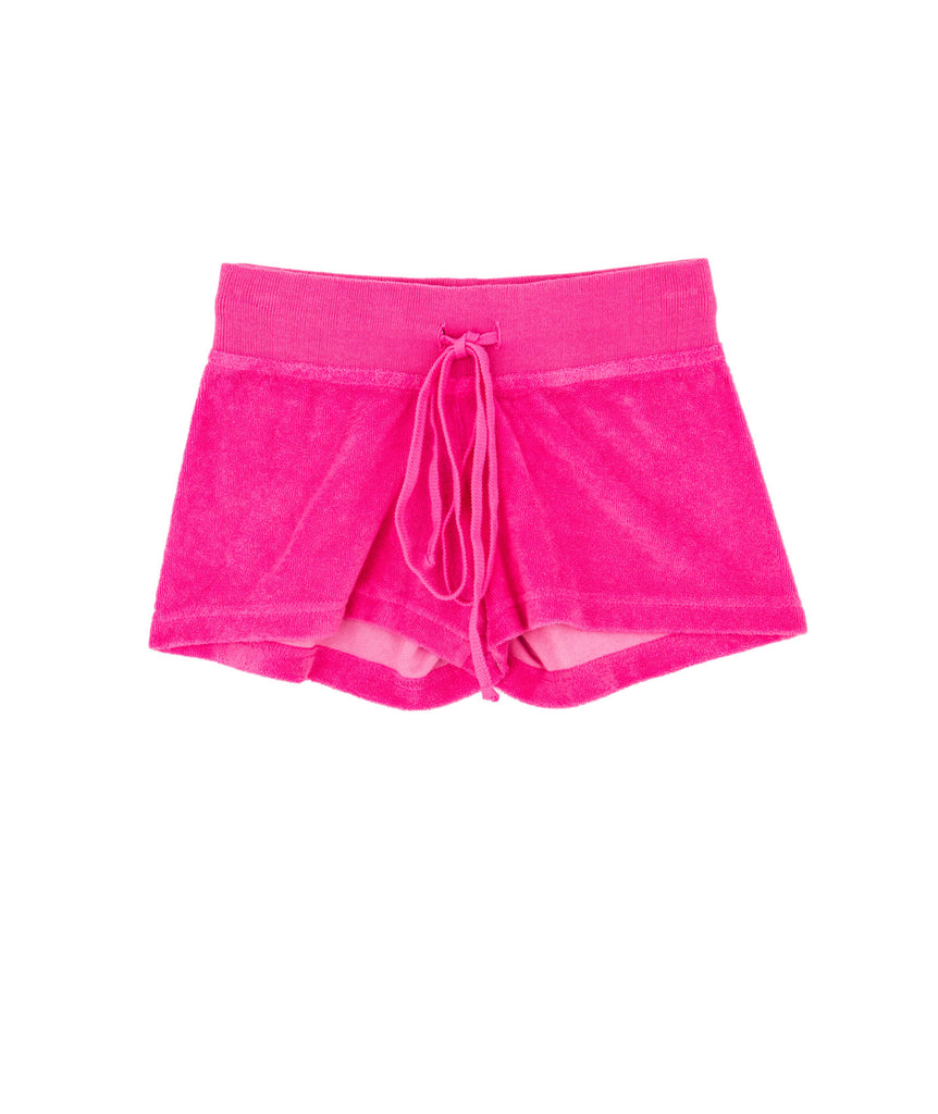 Hard Tail Women Terry Shorts Womens Casual Bottoms Hard Tail Hot Pink Juniors/Women XS 