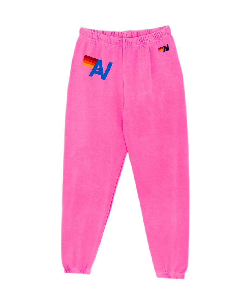 Aviator Nation Women Logo Sweatpants Womens Casual Bottoms Aviator Nation Pink Juniors/Women XS 