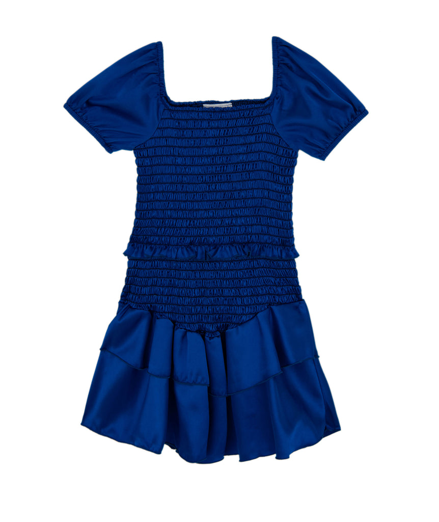 Cheryl Creations Girls Amber Smock Dress Girls Special Dresses Cheryl Creations Blue Y/S (7/8) 